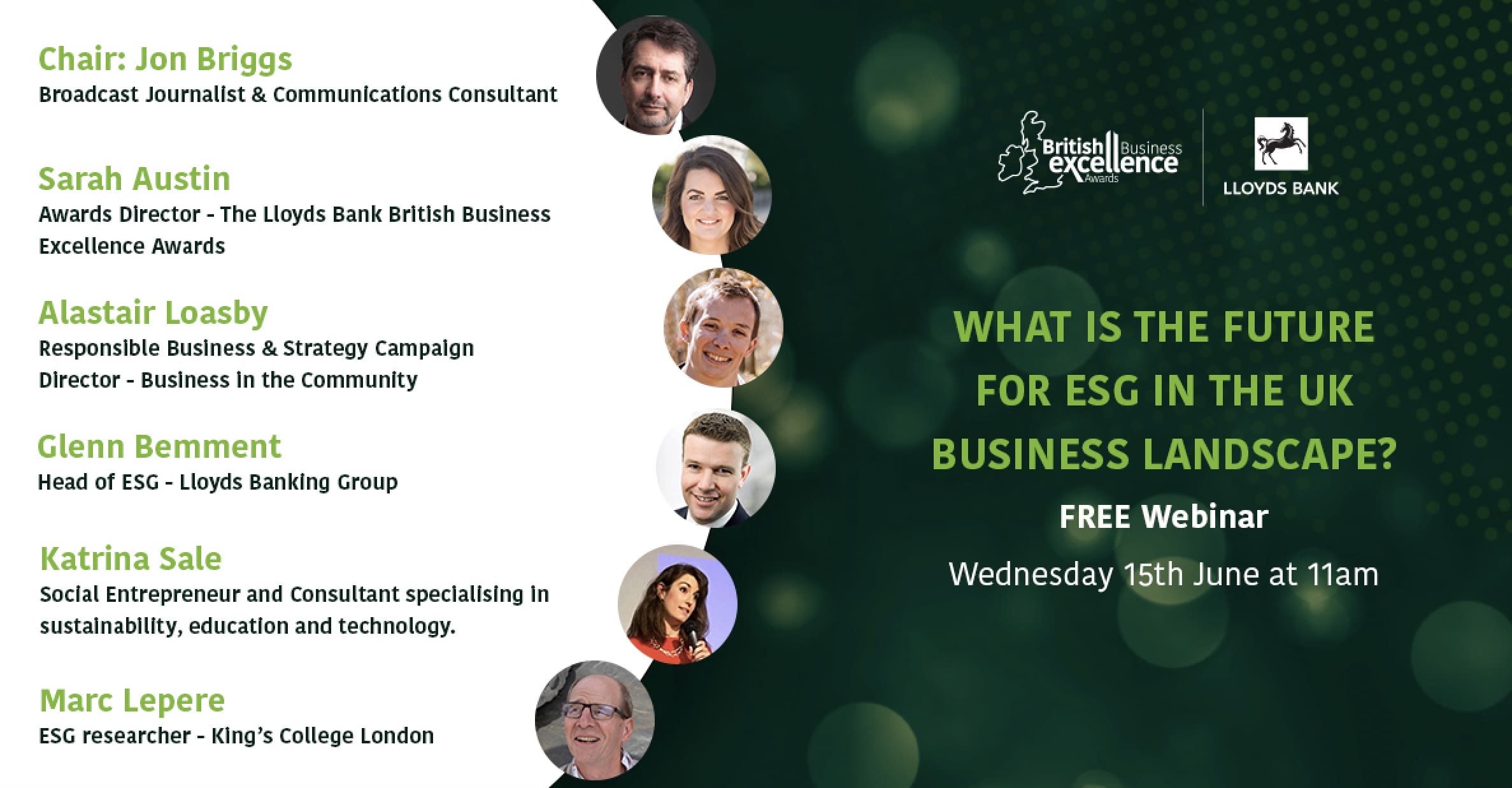 ESG in the UK business landscape webinar poster
